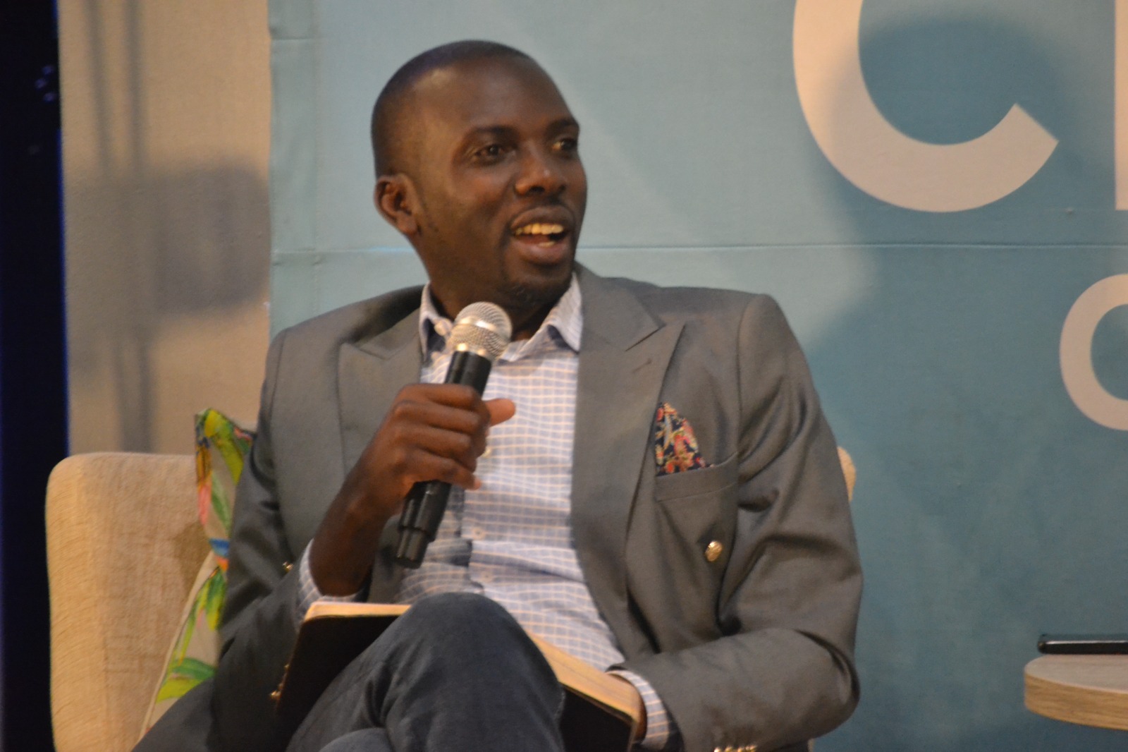 Kelvin Namwanza speaking about leadership and Zambia's national development